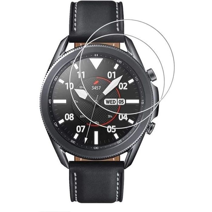 Verre Trempé pour Samsung Galaxy Watch 3 45mm [Pack 2] Film Vitre Protection Ecran Montre Connectée Phonillico®