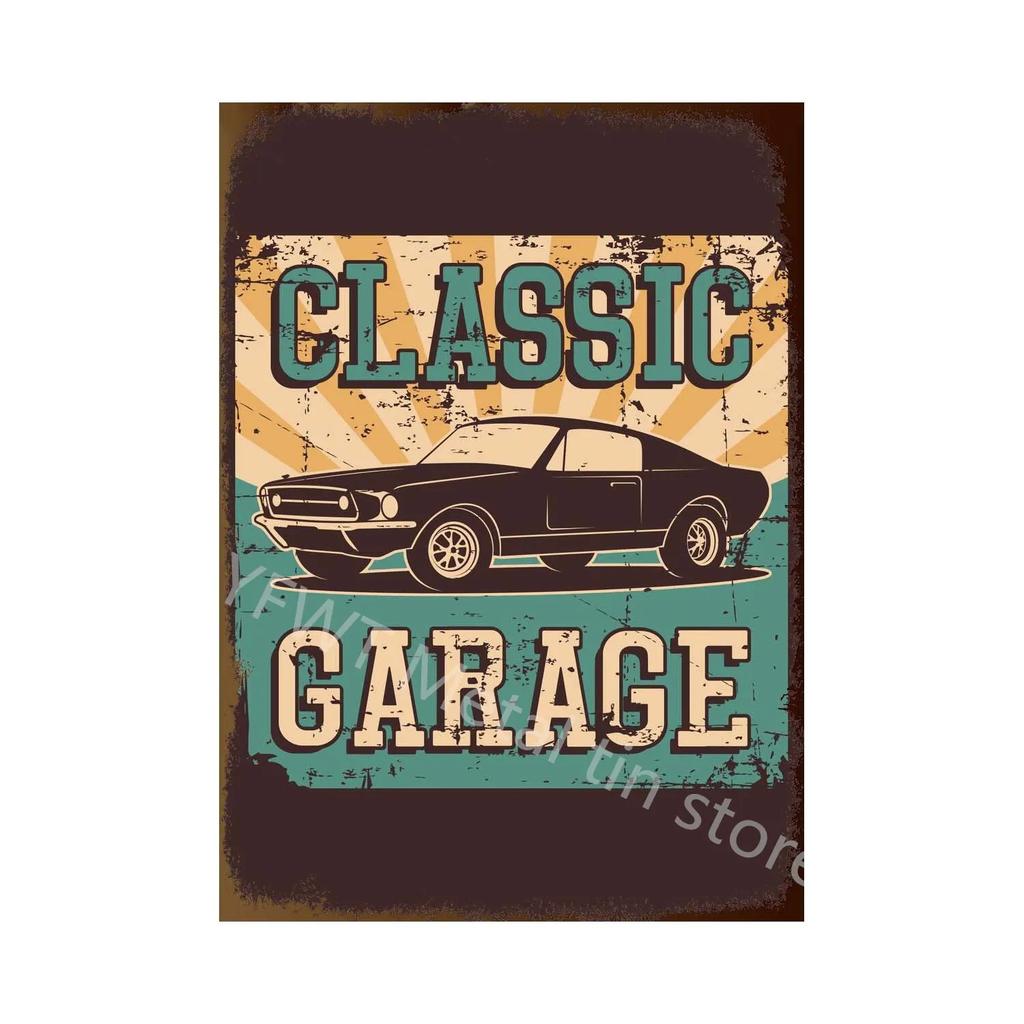 Retro Car Beer Vintage Metal Tin Sign Poster  Perfect for Bar Cafe Kitchen Balcony Decor  Classic Wall Signs for Home Decor