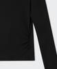 Women'S Drape Hooded Long Sleeve T-Shirt [Black]