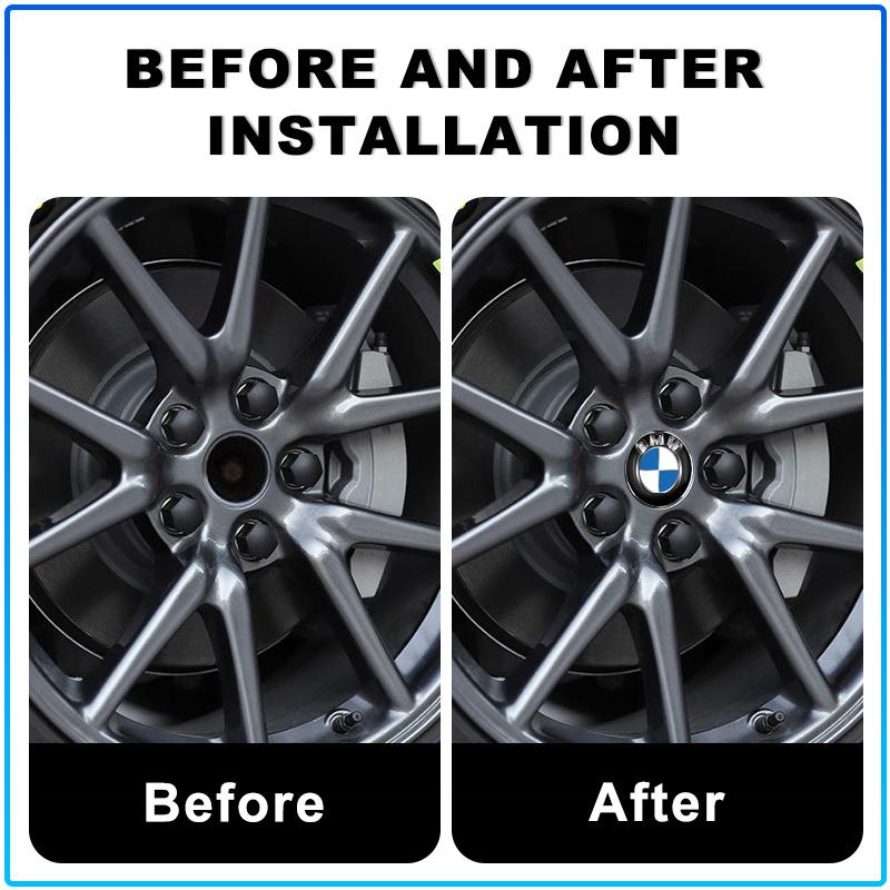 4Pcs 56MM Car Wheel Center Hub Caps Rim Caps Covers Emblem For BMW E34 E46 E39 E38 E90 E60 E36 F30 F30 F10 E92 E38 E91 G30 G38 M3 M5