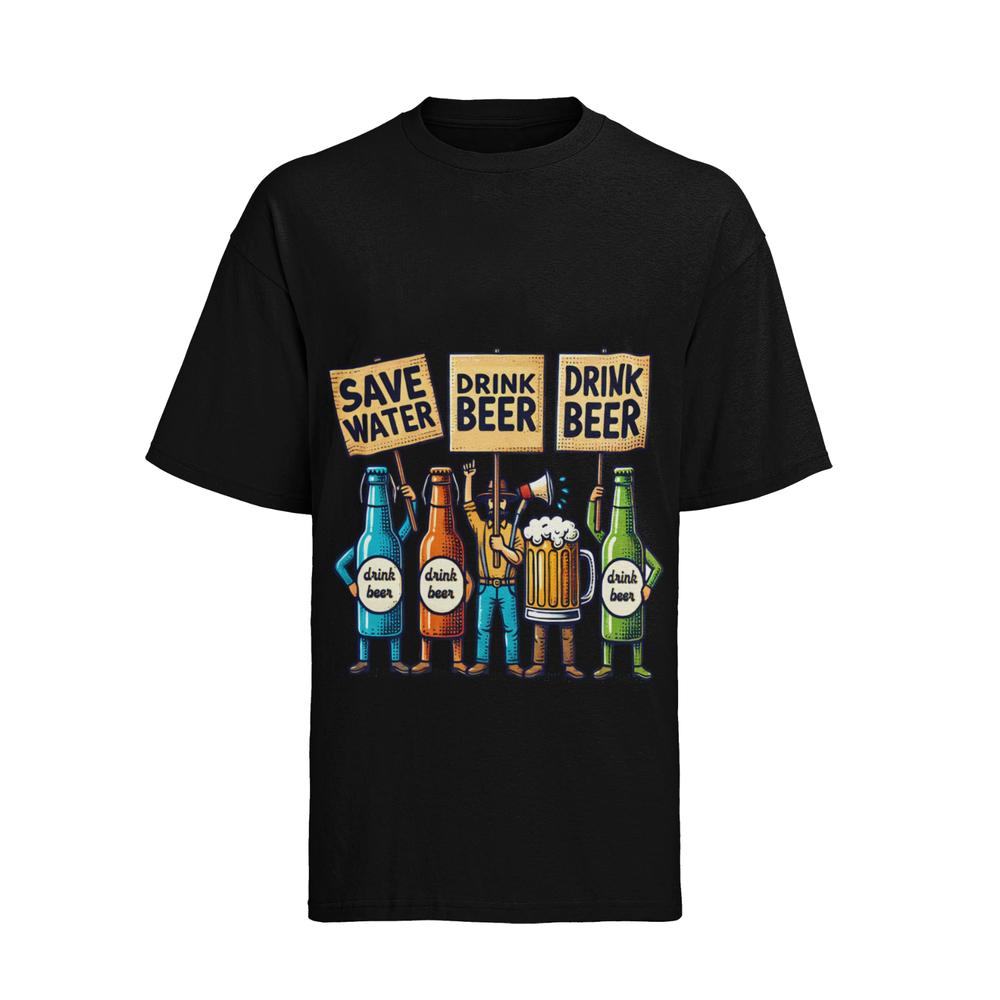 Save Water Drink Beer Demonstration Large Tshirt Unisexs Sxxxl
