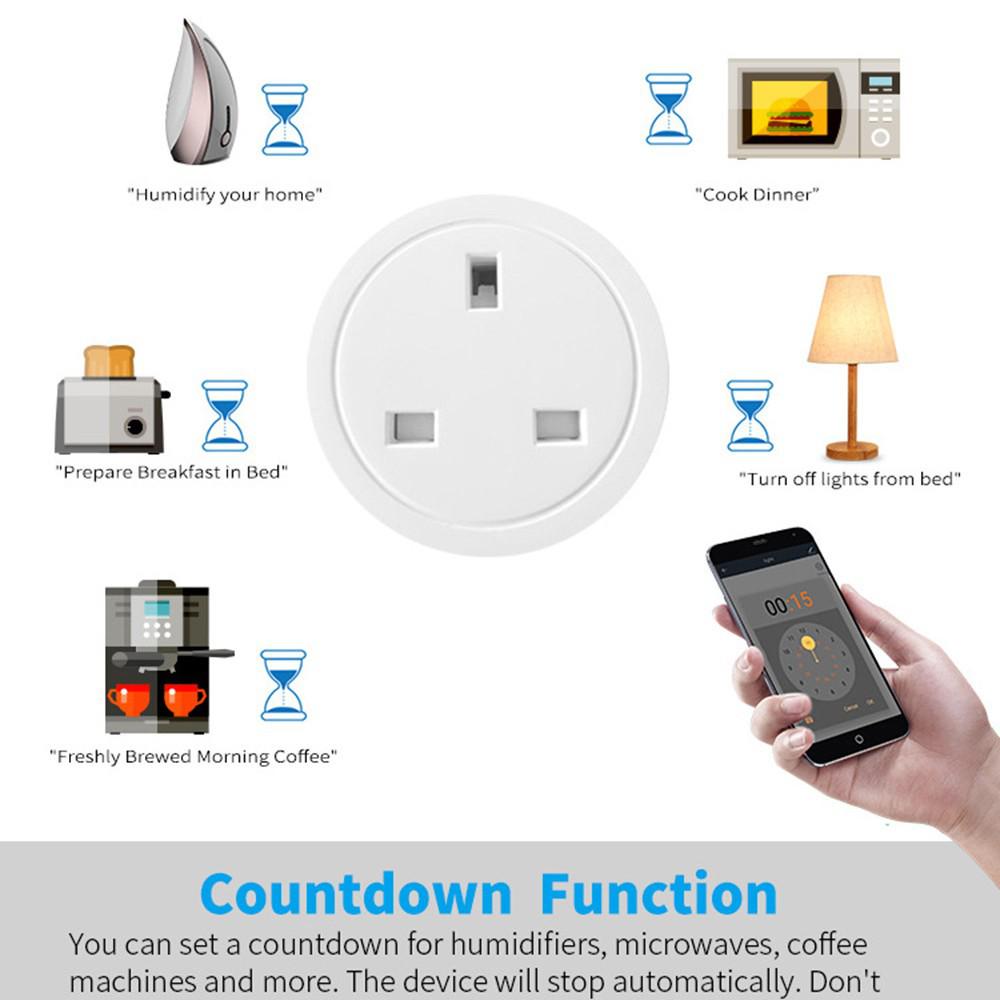UK Doodle WiFi Smart Plug Timer with Voice Control for Alexa - US & EU Standards