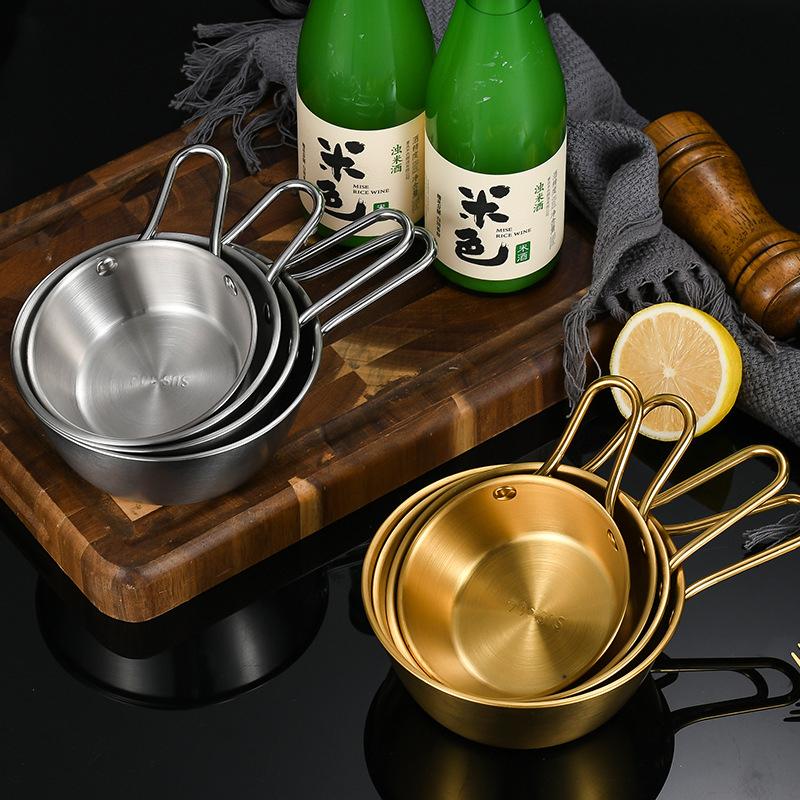 Stainless Steel Korean Style Multipurpose with Handle Bowl Cuisine Fruit Salad Bowl Induction Cooker Heatable