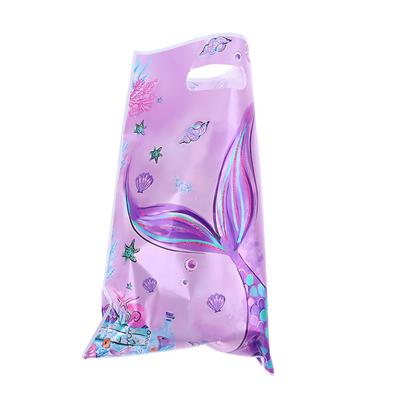 10/50 bolsas de plástico con forma de sirena para regalo de dulces, bolsas de regalo con forma de cola de sirena para decoración de fiestas con temática de sirena y mar, recuerdo de baby shower