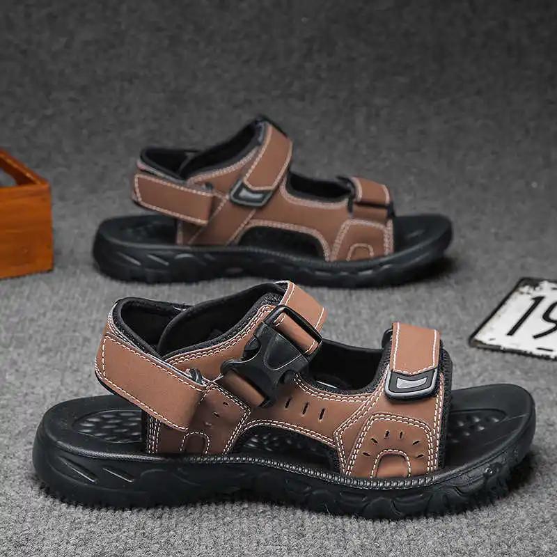 Fashion Round Toe Parkside Sandal For Men Luxury Sneakers Men Genuine Shoes Summer Man Slippers Sport New Style Boty Exerciser