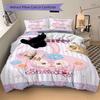 Custom Stella Lou Bunny Bedding 3 Piece Set HD Print Duvet Cover Pillowcases for Teens Adult Bedroom Decoration