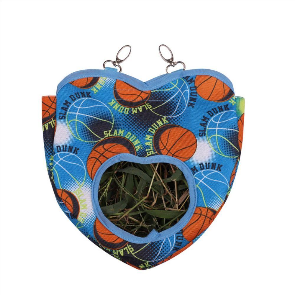 Hanging Heart-Shape Hay Bag Cute Feeding Dispenser Container Rabbit Feeding Bag  Hamster