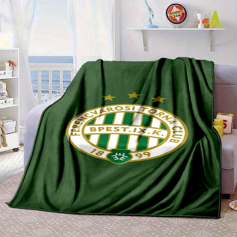 Ferencvárosi TC Calcio Coperta Portatile/Coperta Morbida Coperta da Letto Adatta per Viaggi Campeggio Soggiorni Uffici Divani Regali per Tifosi