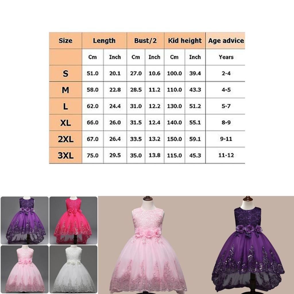 Splendido Vestito da Principessa con Fiocco per Damigella d'Onore per Bambini Perfetto per Feste e Matrimoni