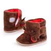 Winter Warm Christmas Cartoon Deer Baby Shoes Soft-soled Infant Toddler Boots