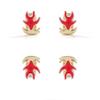 Hot Selling Halloween Hip Hop Grillz: Real Gold Plated Copper, Punk Zircon Paved, Big Gold Tooth Jewelry.
