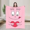 Kawaii Barbapapa Cartoon Throw Blanket for Couch Fuzzy Soft Plush Blanket 50x60 Inches Multiple Sizes Bedspreads for All Seasons