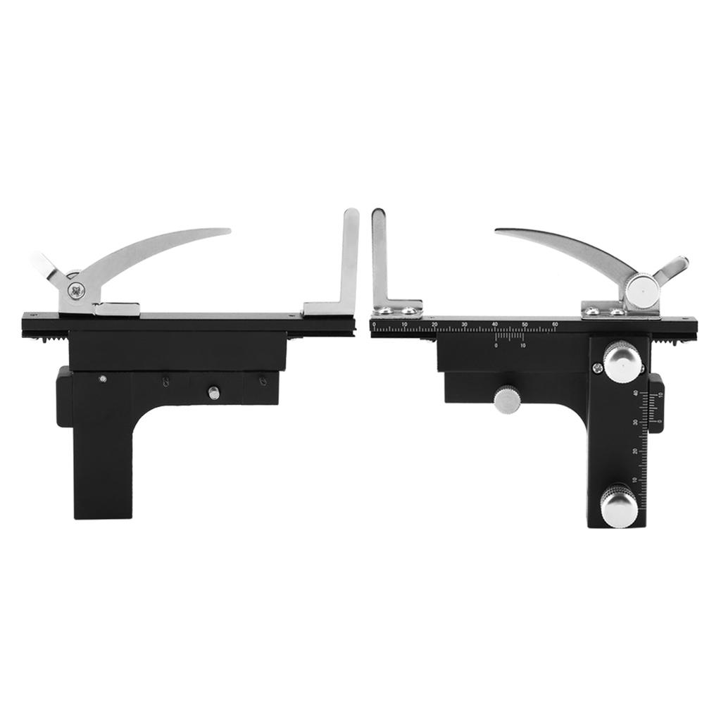 Microscope Accessories Movable Caliper Ruler Mechanical Stage X‑Y Moveable Stage with Scale