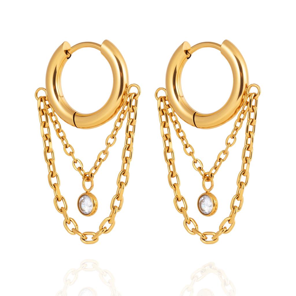 High End Tassel Loop Earrings