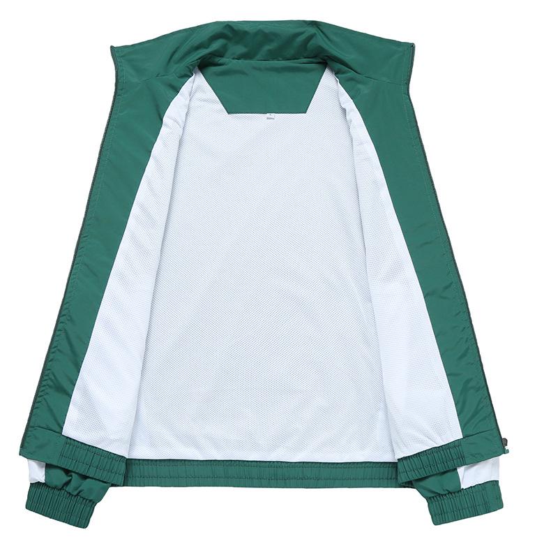 Men's Color Block Patchwork Jacket - Trendy, Loose, Stand Collar, Sports Casual for Spring and Autumn