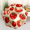 1pc Tomato Pattern Automatic Open/Close Umbrella with One-Touch Button, Compact Folding Canopy, Sturdy 8-Rib Windproof Design -134