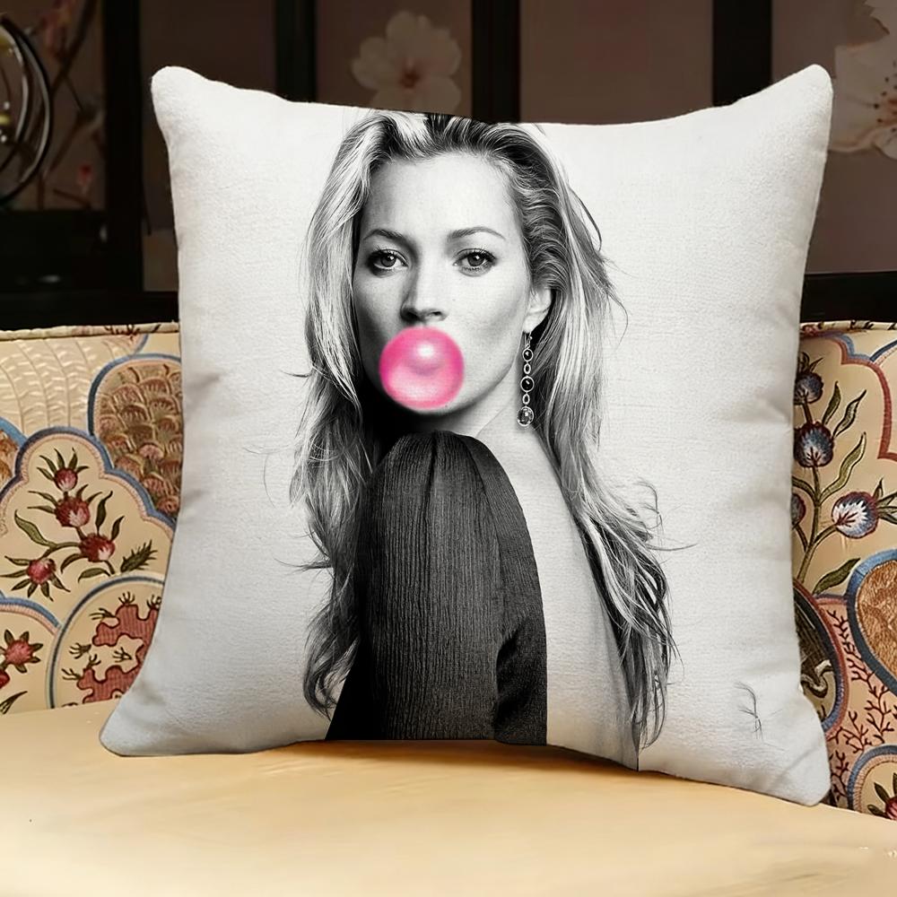 K-Kate M-Moss Model Pillow Case Pillowcase, Double-Sided Printed, Sofa Cushion, Bedroom Headboard Pillow