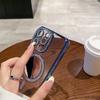 Applicable To Iphone17Pro Rhinestone Flash Powder Magnetic Suction Mobile Phone Case Mirror Apple 16 Luxury Transparent 15 Protective Case