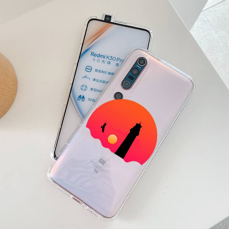 YNDFCNB Lighthouse Print Bird Seagull Phone Case For Redmi Note 5 7 8 9 10 A K20 Pro Max Lite for Xiaomi 10pro 10T