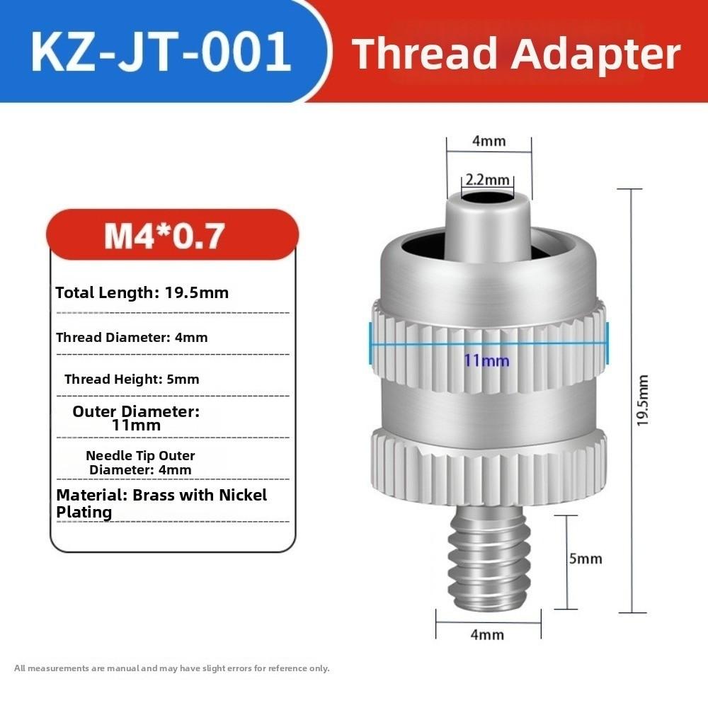 Brass Syringe Connector M4 M5 M6 M8 Thread Pneumatic Adapter Durable Needle Adapter  For Breeders