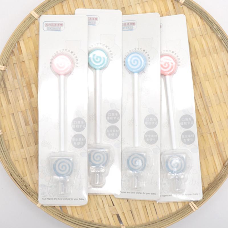 Y-Kelin Lollipop Baby Tongue Sraper Child Scraper Kids Cleaner Oral Hygiene Remove Tongue Coating