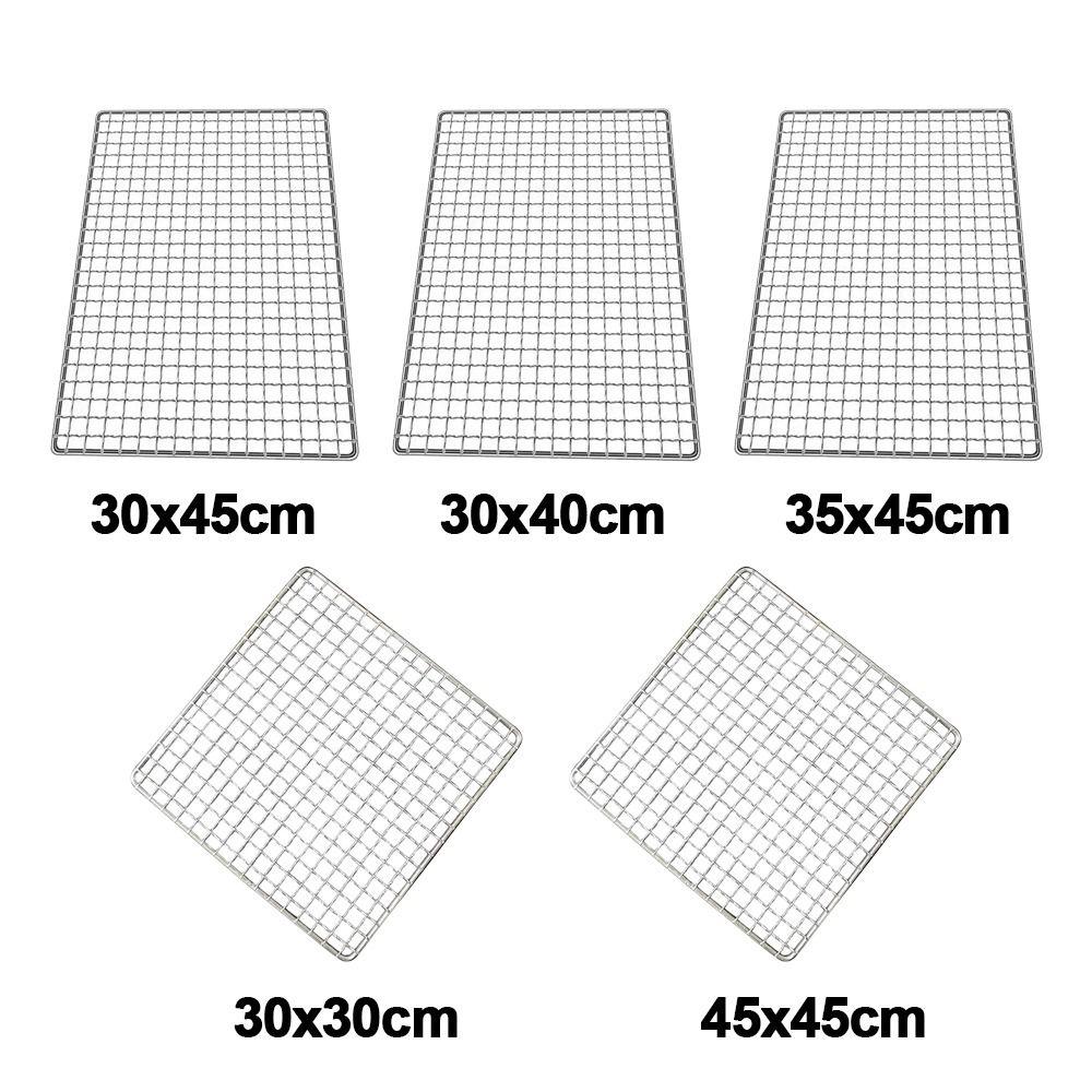 New Iron Wire Grill Racks Square Reusable Grill Net Nonstick Cooking Net Tool Barbecue Net Roast Grate Net