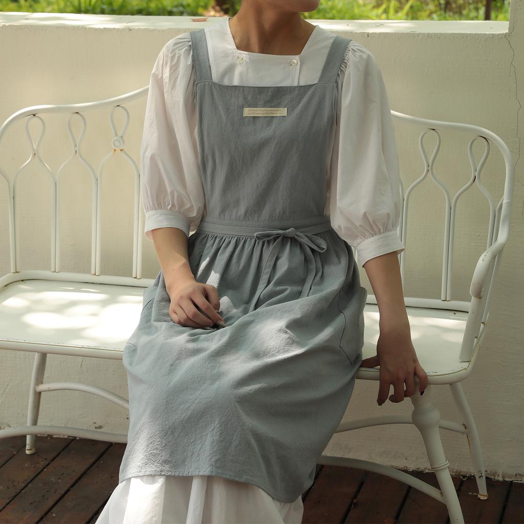 1 PC Long Pleated Apron, Multiple Colors, Adjustable Waist Belt, Suitable for Flower Shops, Coffee Shops, Home Cleaning,Bar