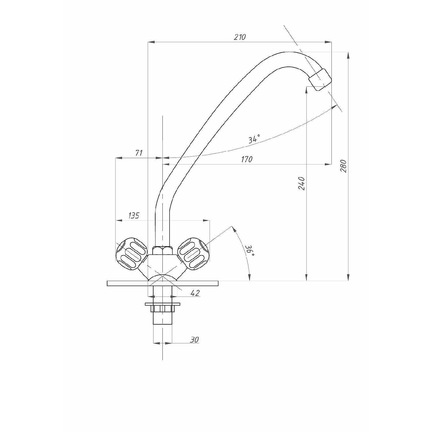 

Kitchen Faucet Psm-profsan Psm-127-k 30