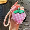 Keychain Imitation Leather Strawberry Star Fruit Design Keychain Pendant with Lanyard Mobile Phone Bag Hanging Ornament