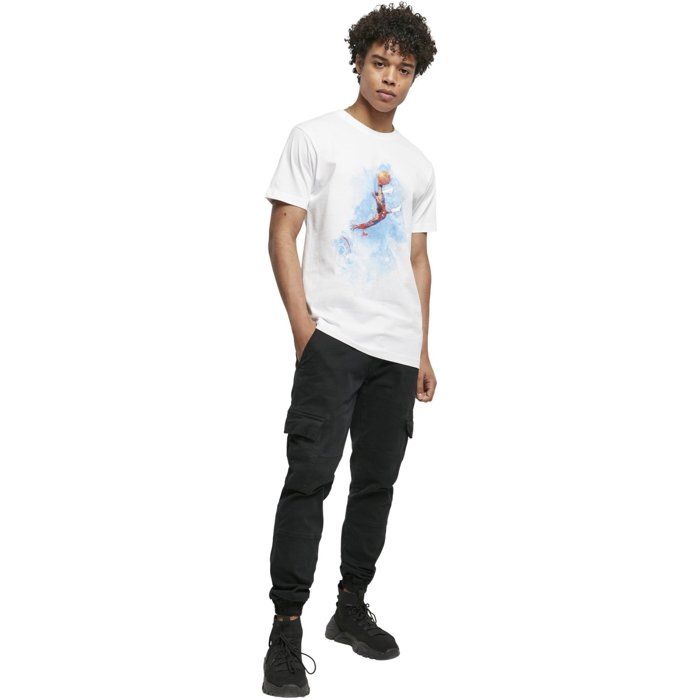 T-shirt - Mister Tee - Basketball Clouds - Coton - Manches Courtes - Col Classique