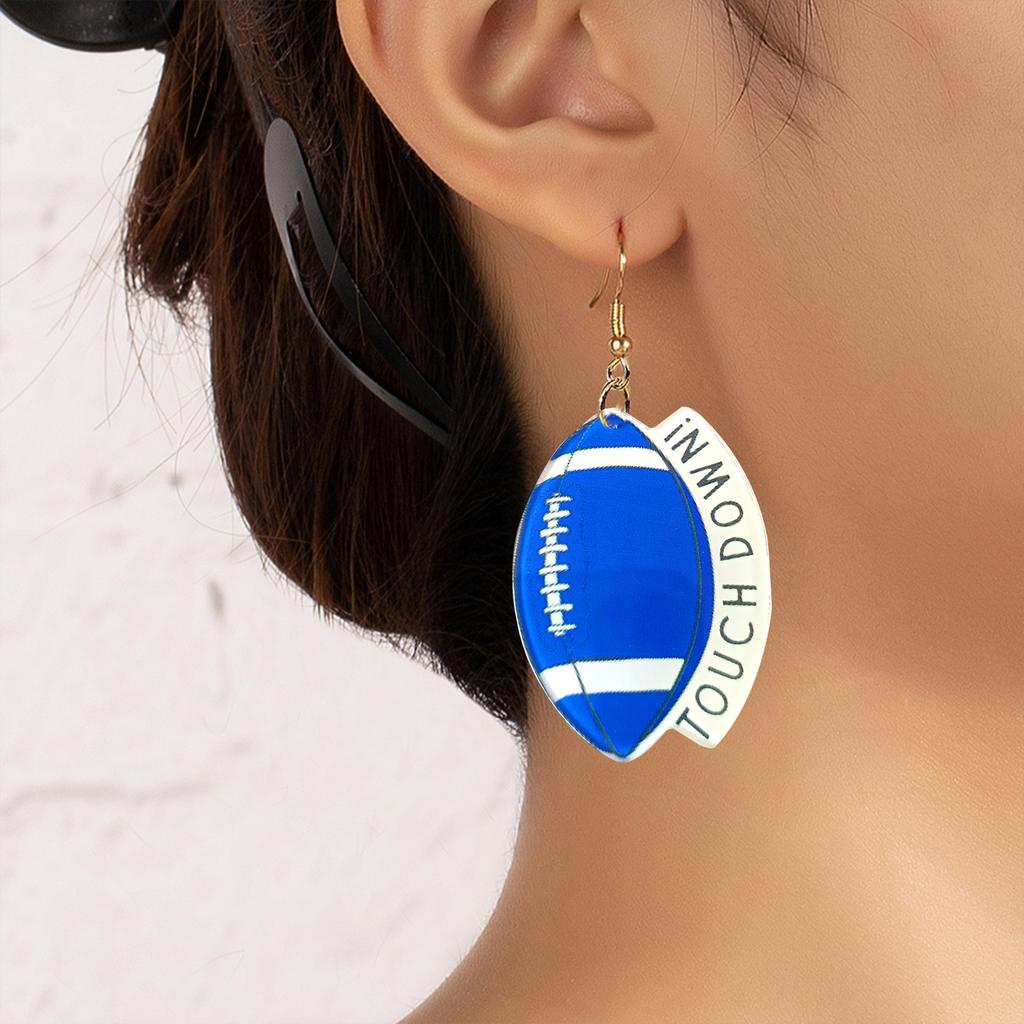 Rugby earrings, earrings, simple fashion and creative niche women's earrings, daily casual pie