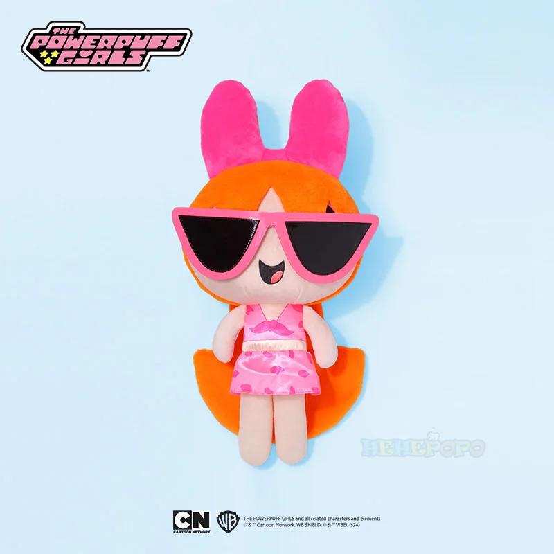 23cm 35cm Cartoon Anime Powerpuff Girls Plush Toys Cute Beach Dress Stuffed Dolls For Girls Gift