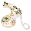 European Retro Landline Ceramic Printing Creative Digital Old Fashioned Telephone with Electronic