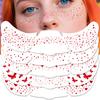 Temporary Tattoo Sticker, Red Freckles Face Tattoo, Waterproof Temporary Freckles Tattoo for Adults Festive Party Makeup