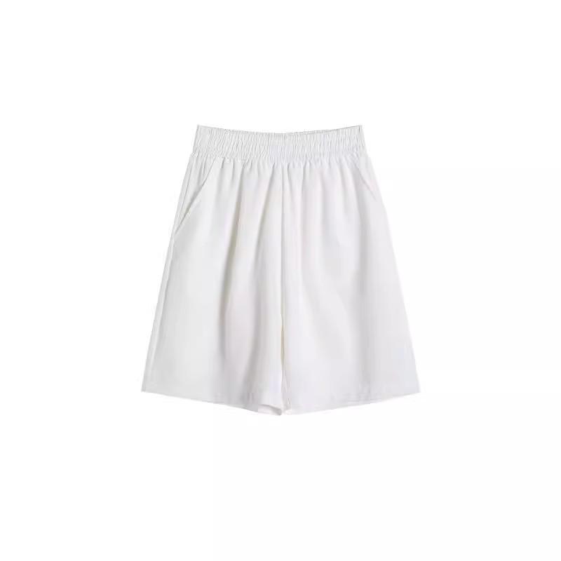 2026 Women's High Waist Slimming Ice Silk Drape Shorts: Casual, Loose, Wide-Leg, Five-Point Summer Pants