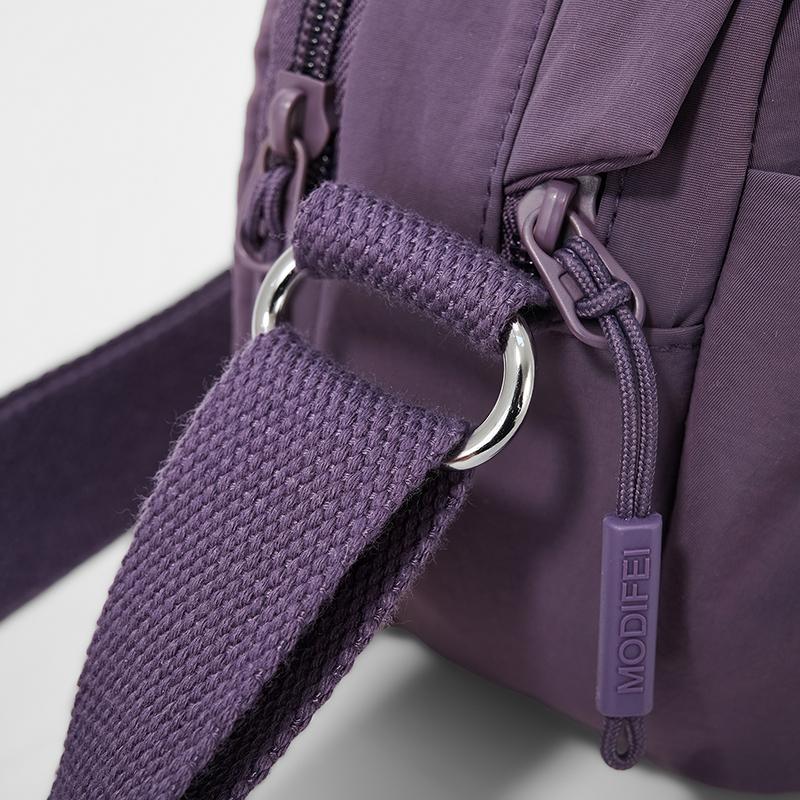 Leichte Nylon-Tasche Damen Schultertasche Crossbody-Tasche Mehrschichtige Handy-Tasche
