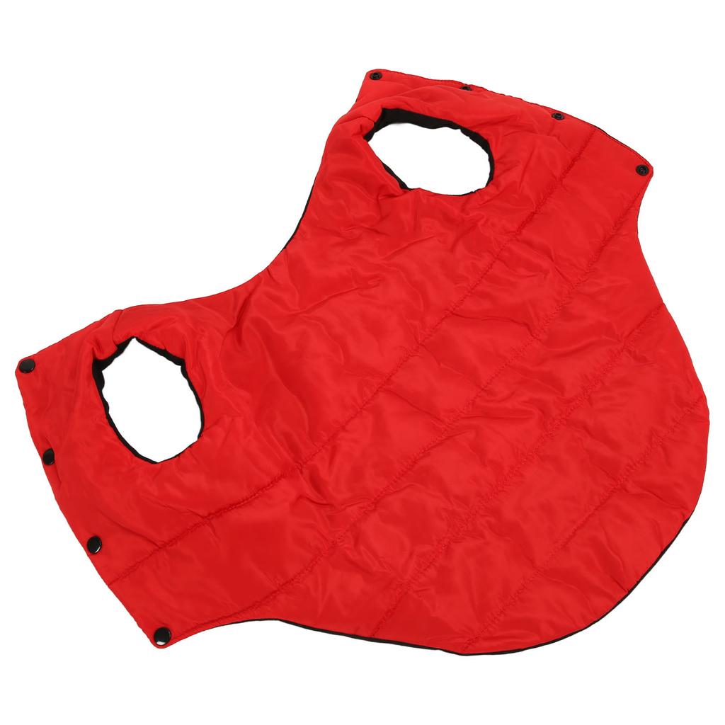 Hunde Wintermantel Beidseitig Tragbar Warm Weich und Bequem Haustier Winterjacke für Mittelgroße Große Hunde Rot