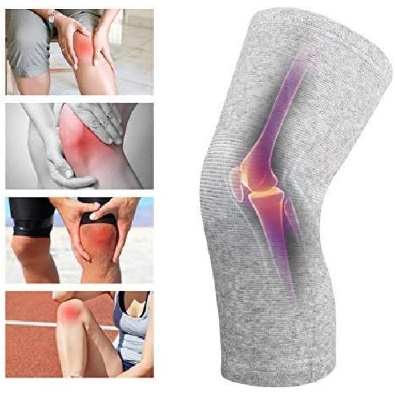 Bamboo Charcoal Knee Sleeve Elastic Warm Knee Brace Kneecap Pads Unisex Protective Knee Support for Arthritis Joint Pain Relief Recovery Circulation