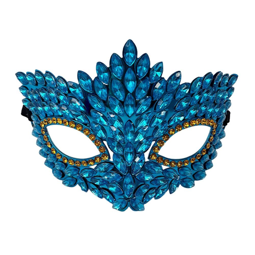 Shiny Acrylic Crystal Half Face Mask Full Jewelry Cosplay Mask Gift Idea Rave Mask  Halloween Event