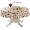 Florals Pattern Tablecloth Oilproof Waterproofs Easy Cleaning Round Table Cover for Home Restaurant Decors Table Cloth