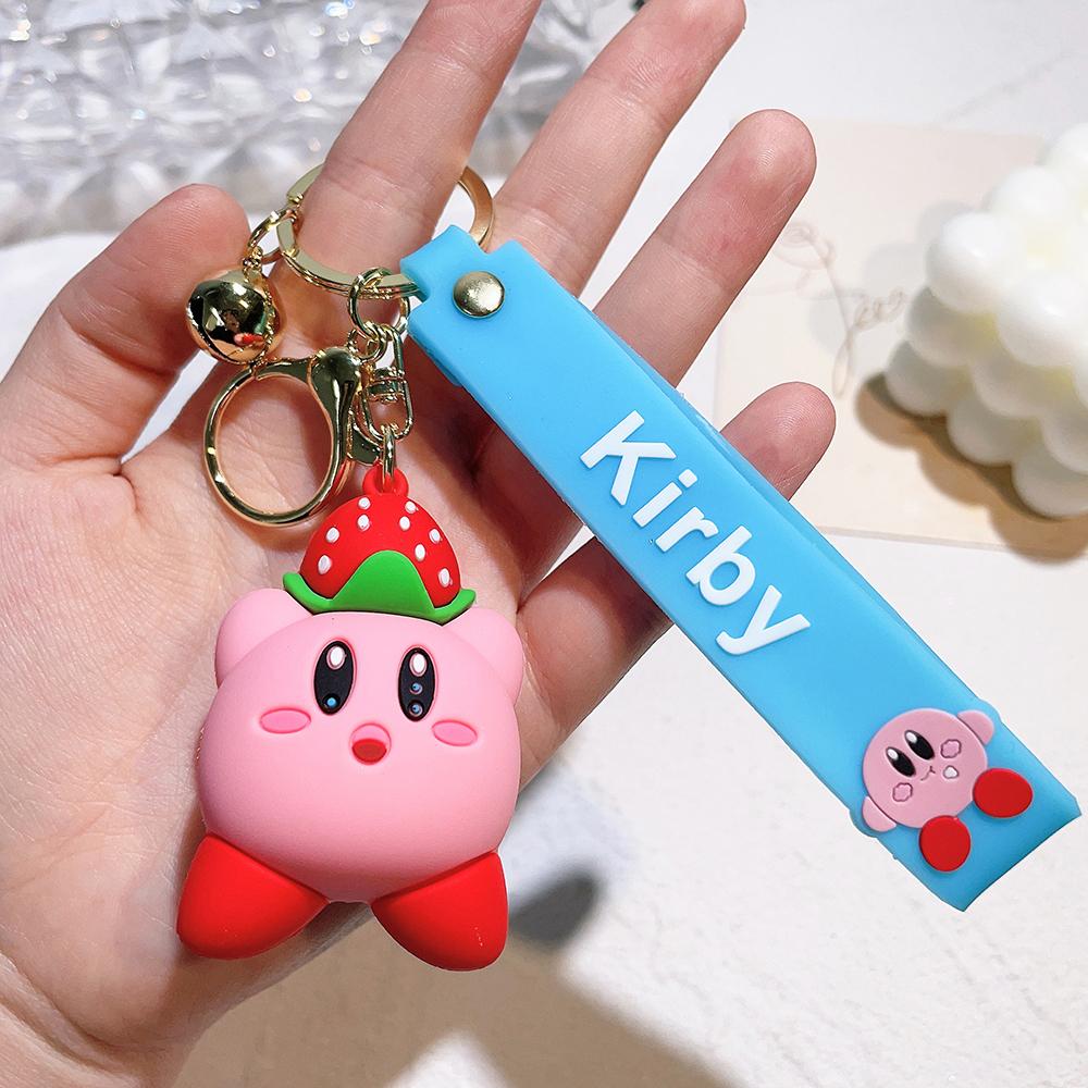 8 Styles Kirby Cartoon Keychains For Bag Car Key Chains Gift Decoration Accessories Anime Merchandise Action Figure