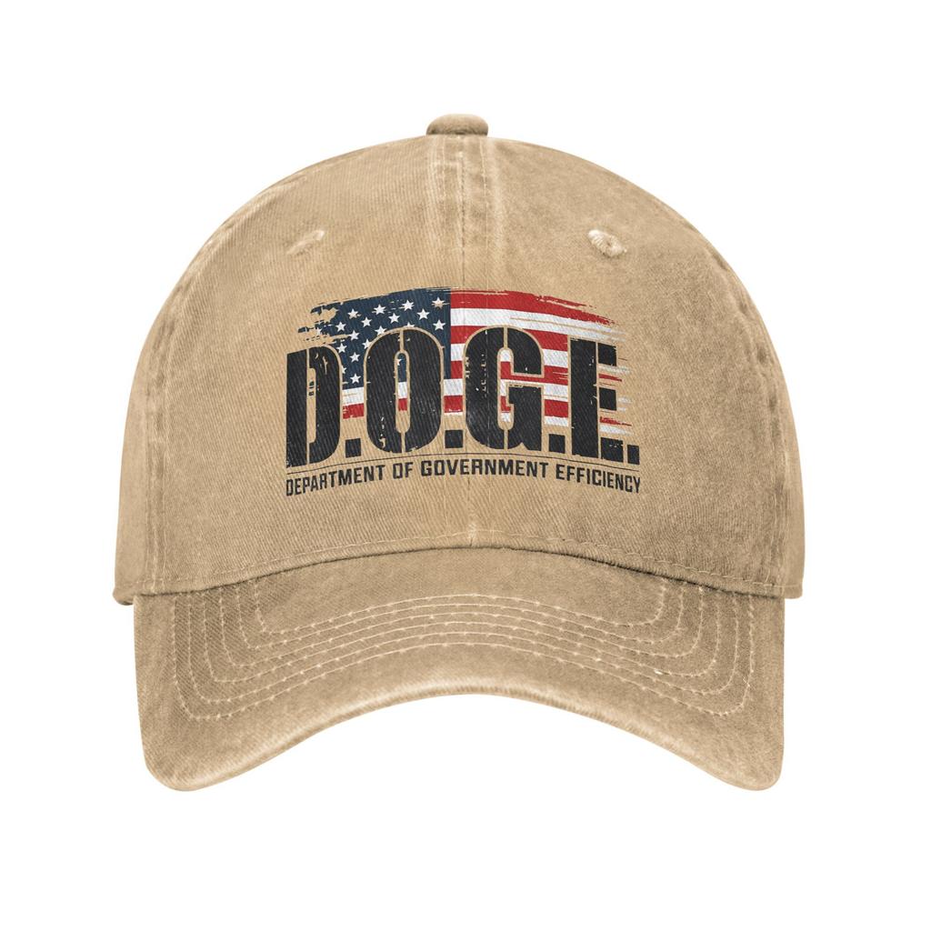 DOGE D.O.G.E. Department Of Government Efficiency Baseball Caps Distressed Washed Casual Outdoor Travel Adjustable Snapback Hat