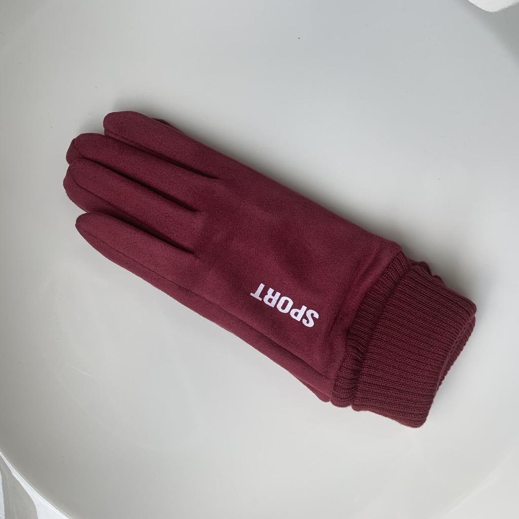 Gloves Winter Women's Velvet Warm Cold Cute Students Winter Riding Driving Touch Screen Suede Women's Gloves
