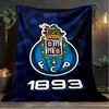 1 Stück FC Porto Design Bedruckte Weiche Flanelldecke Überwurf für Schlafzimmer Wohnzimmer Sofa Camping Reise Fan Geschenke Weihnachtsgeschenke