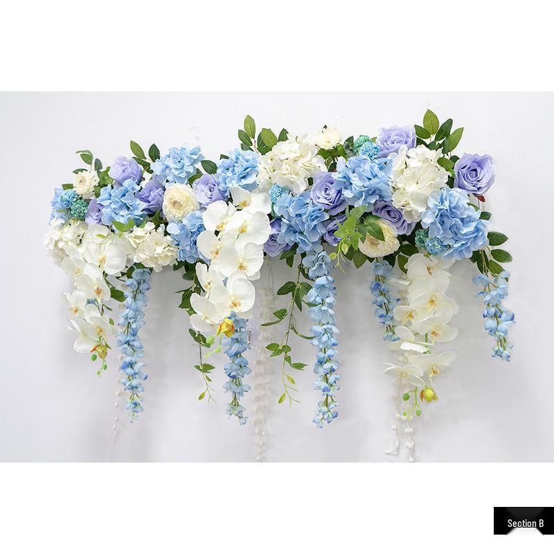 Golden Shower Flower Row Wedding Arch - Outdoor Wall Hanging Decoration