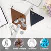 HannaFires 2er-Pack Tragbare Leder-Schlüssel-Organizer-Tasche – Vintage Dreieck-Münzbörse zur kompakten Aufbewahrung von Schlüsseln, Münzen, Kabeln und Kopfhörern,