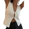 Sexy Vest for Women Summer New Sleeveless Hot Girl Knitted Top Cardigan Fashion