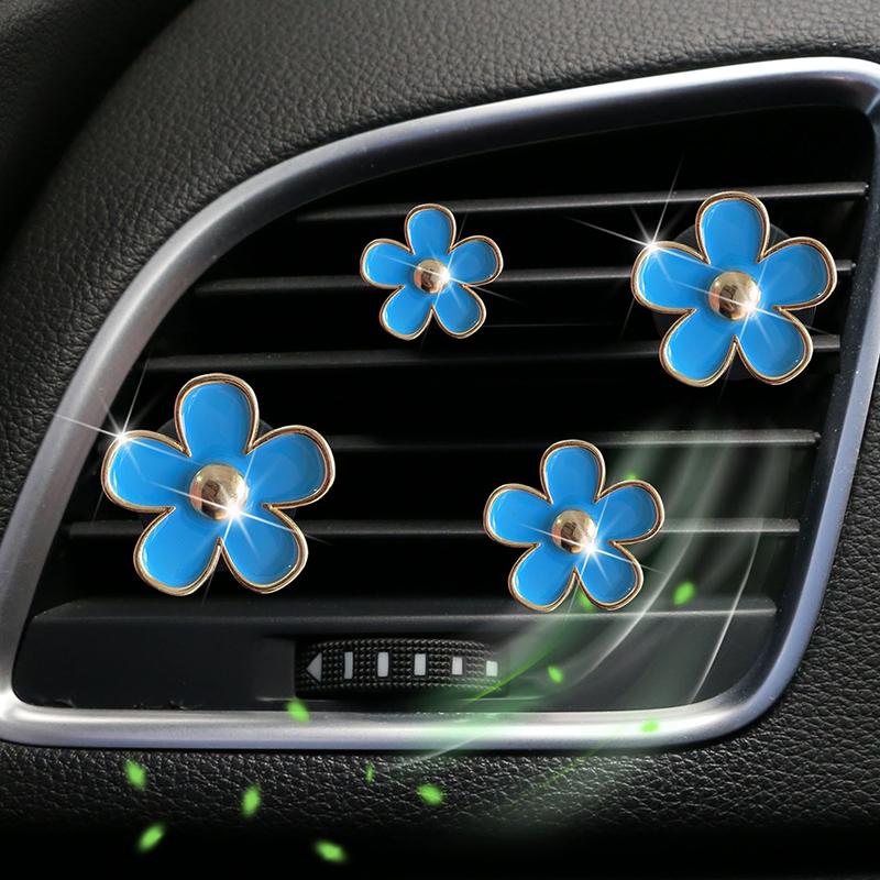 Cute Flower Car Air Vent Clip For Air Conditioning Vents And Interior Decoration