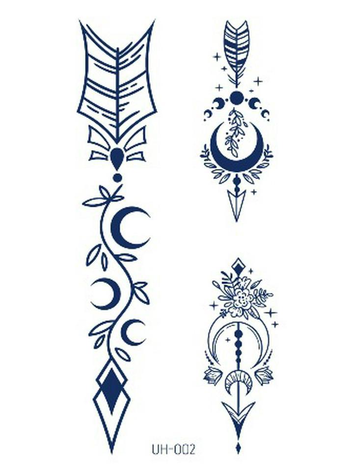 Ziołowe półtrwałe wodoodporne naklejki tatuażowe dla mężczyzn i kobiet