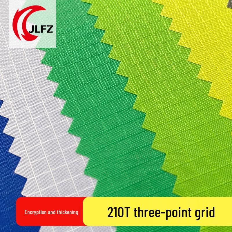 

210T Oxford Cloth Waterproof Checkered Handbag - Three-Compartment Shopping and Storage Bag